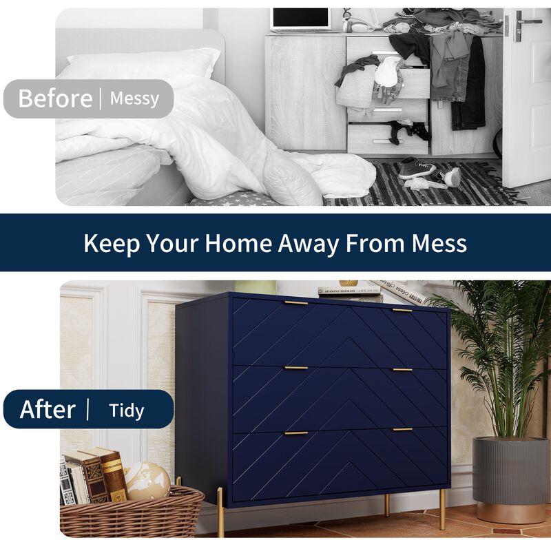 3-Drawer Dresser Chest Cabinet