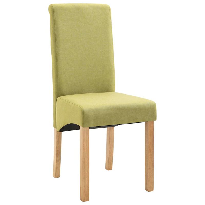 vidaXL Dining Chairs 4 pcs Green Fabric