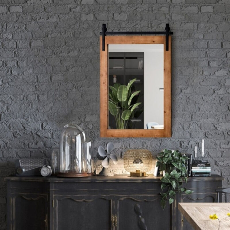 Rustic FarmHouse Wall Mounted Bathroom Mirror
