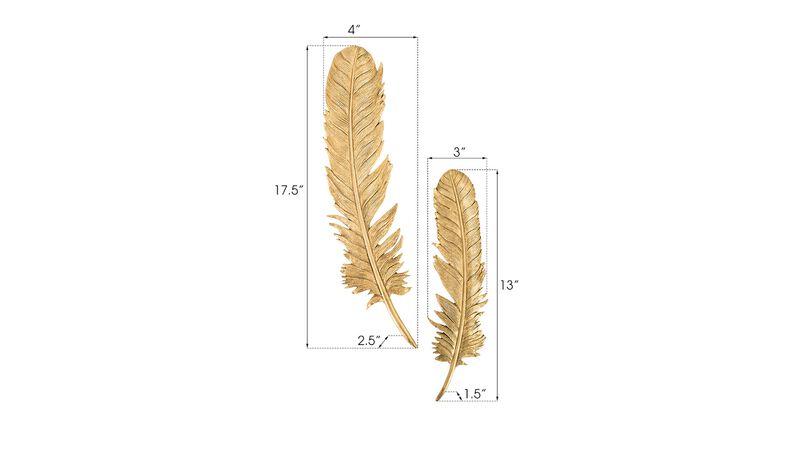Feathers Wall Art Small Set of 2