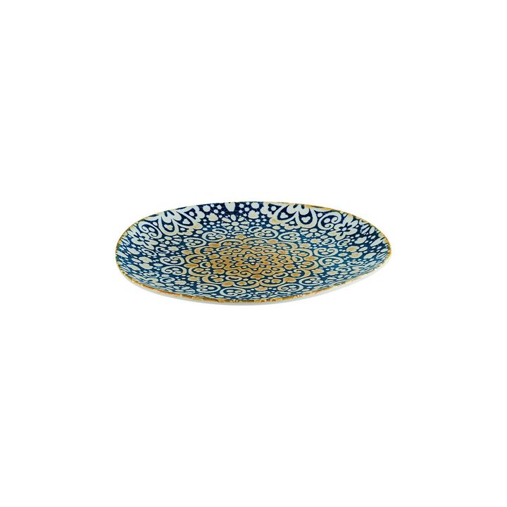 Alhambra 11.5" x 10.5" Organic Decorated Porcelain Plate