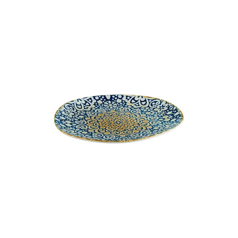 Alhambra 11.5" x 10.5" Organic Decorated Porcelain Plate