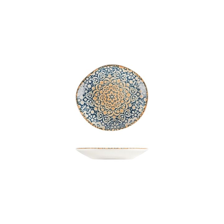 Alhambra 6" x 5.5" Organic Decorated Porcelain Plate (Set of 4)