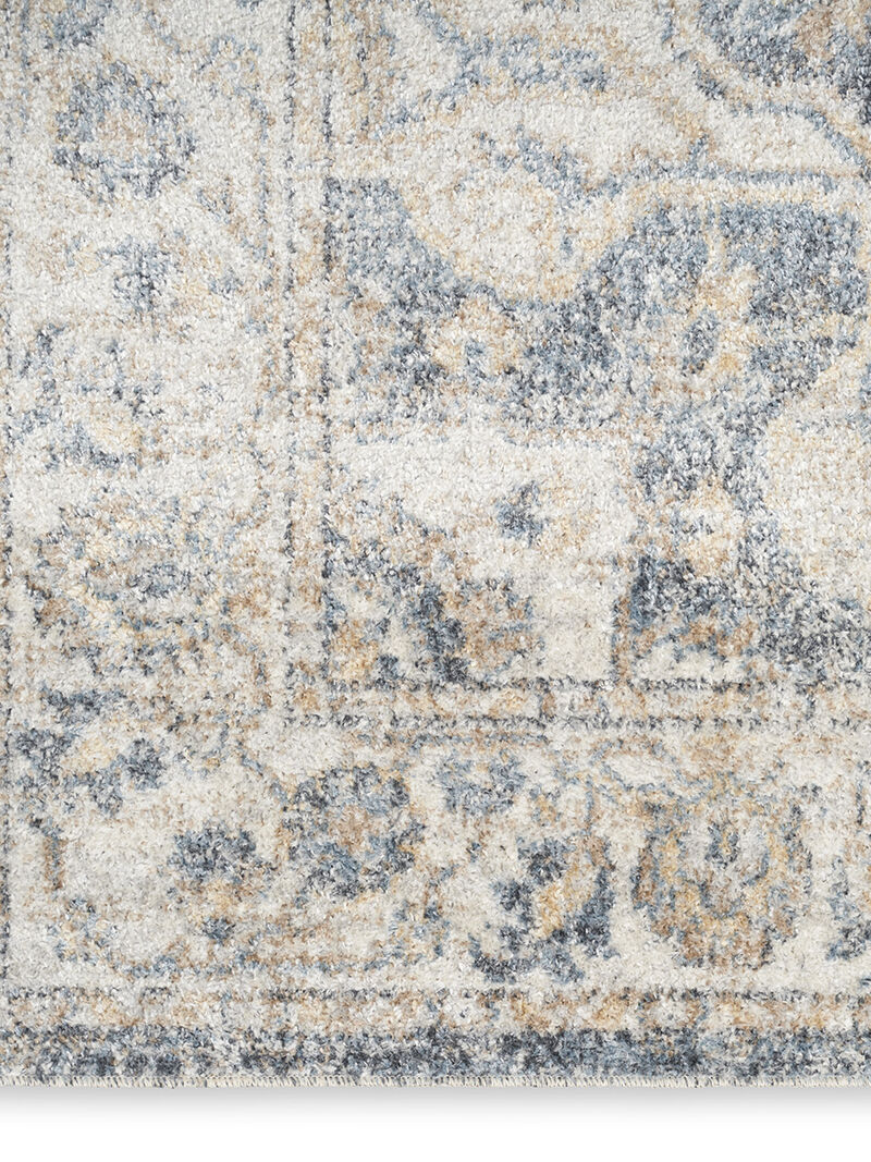 Astra Machine Washable ASW12 Gray/Blue 7'10" x 10' Rug