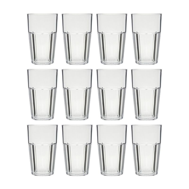 Polycarbonate Drinkware dia.3.25" h:5.25" 14 oz. Round Polycarbonate Tumbler (Set of 12)