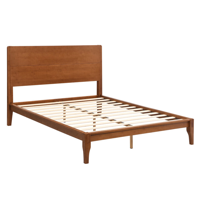 Merax Modern Bamboo Platform Bed with Headboard