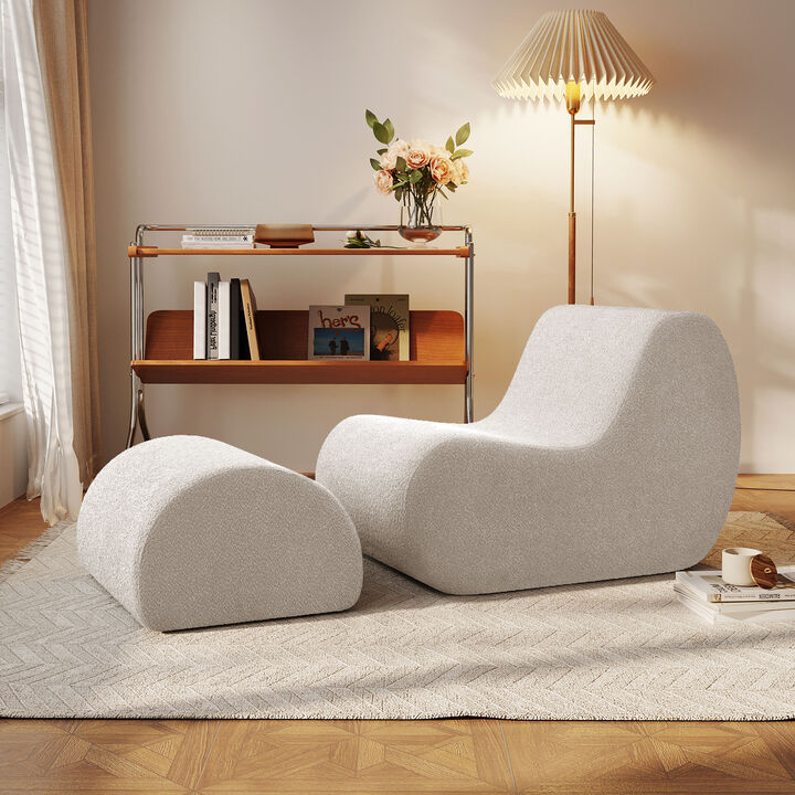 Merax Accent Chair with Ottoman