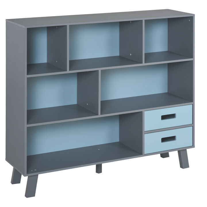 3 Tier Bookcase Chest Open Shelves Cabinet Home Storage Furniture with Drawers