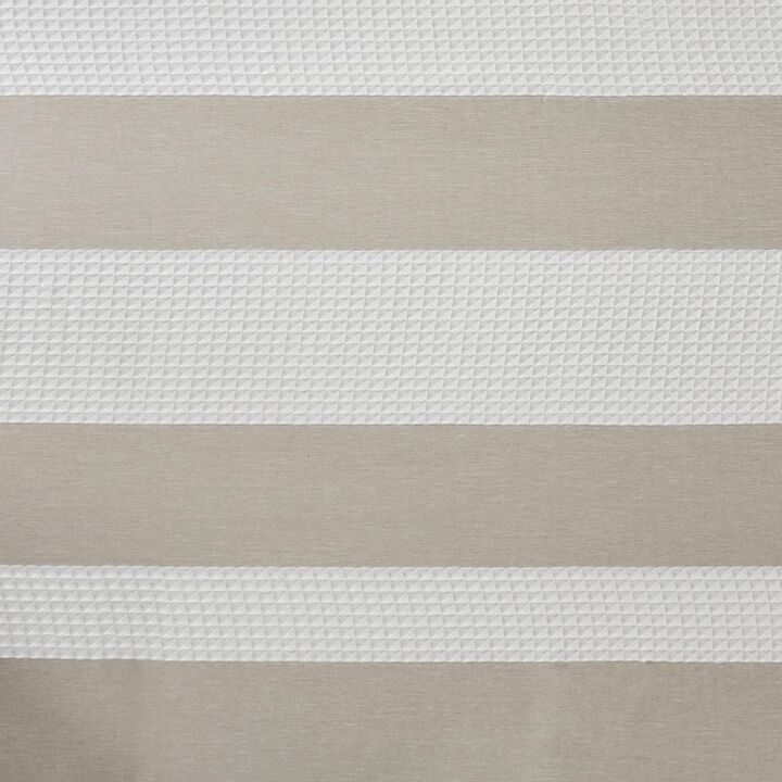 Belen Kox Taupe Waffle Weave Shower Curtain, Belen Kox