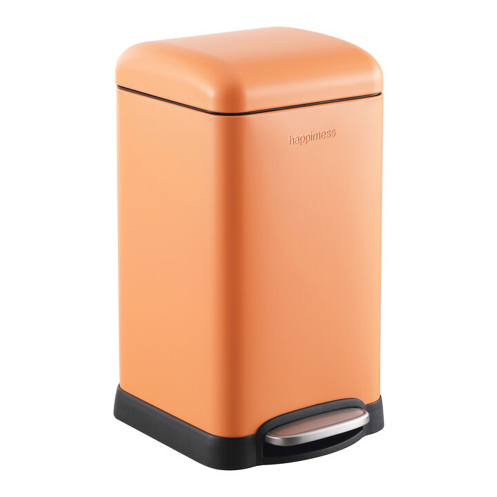 Betty Retro Mini Step-Open Trash Can, Carrot Cake