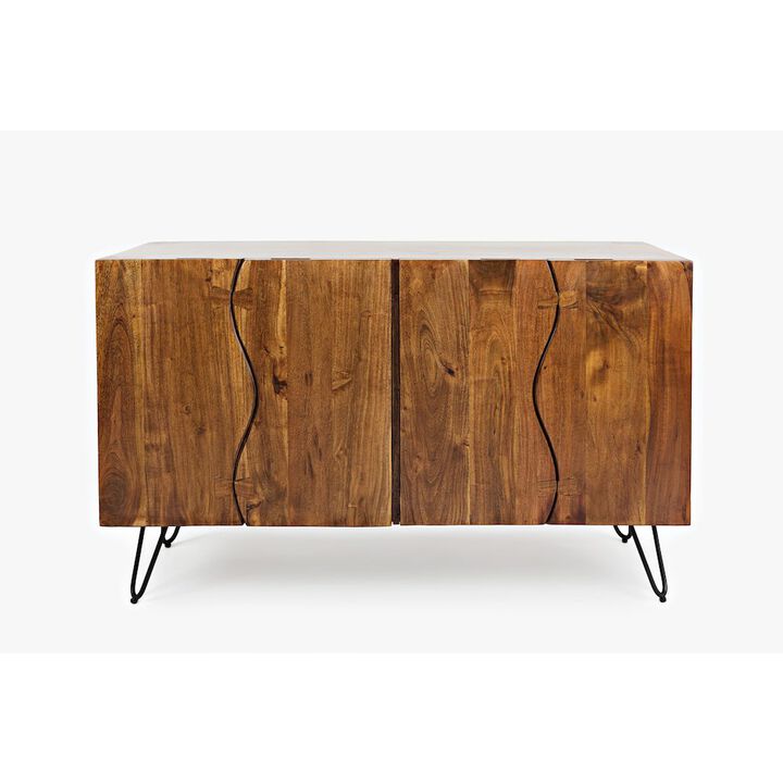 Jofran Nature's Edge Solid Acacia 54-Inch Modern Server Storage Cabinet