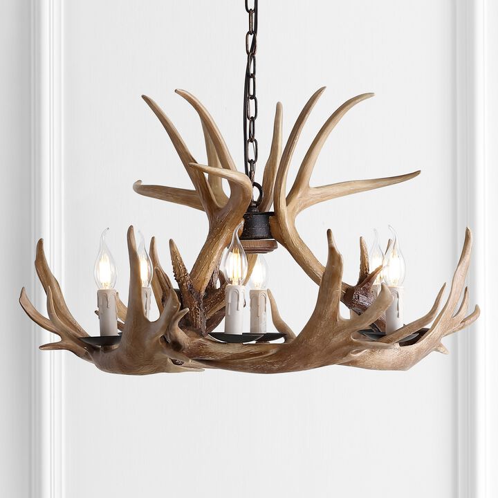 Nelle Adjustable Resin Antler Chandelier