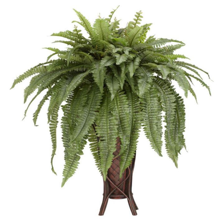 Hivvago Boston Fern w/Stand Silk Plant