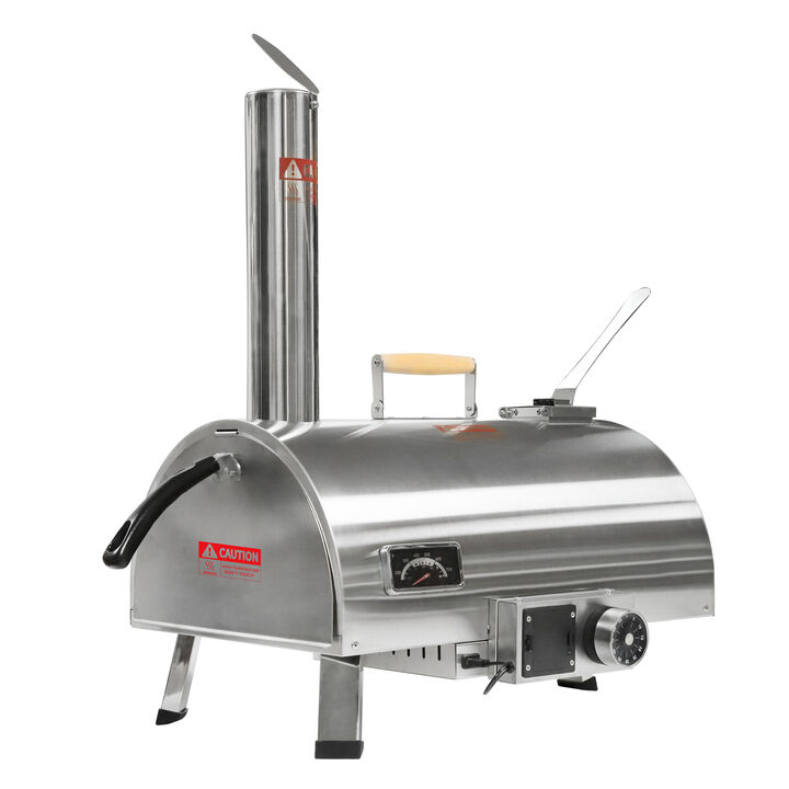 Streamdale 12" Portable Rotatable Wood Fired Pizza Oven