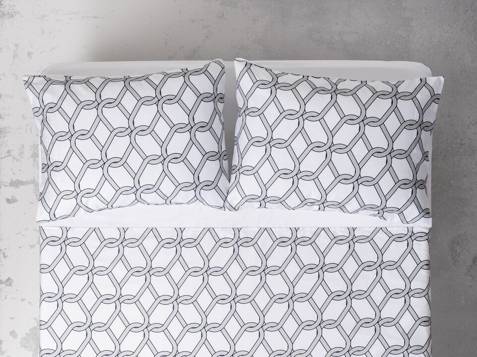 Brooks Brothers Chain Link Allover Printed Cotton Sateen Pillowcase Pair