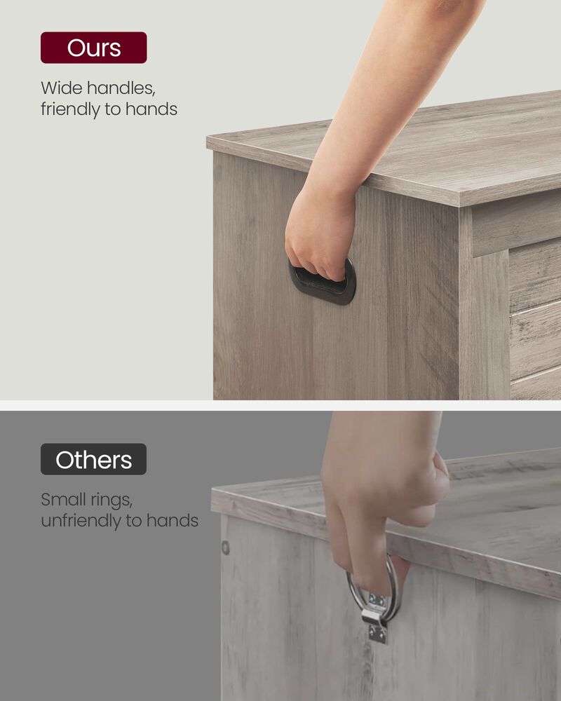 Storage Chest with 2 Safety Hinges