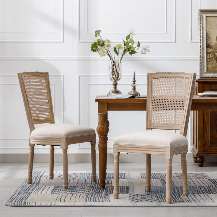 Antique French Style Dining Chairs, Set of 2