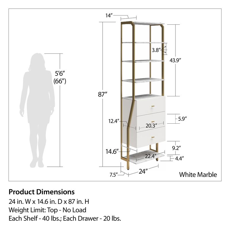 Gwyneth 3 Drawer Closet Organizer