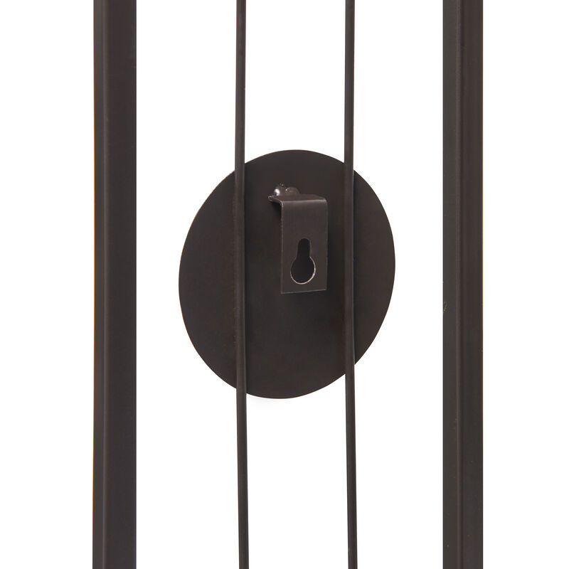 20 in. Modern Floating Decorative Metal Medallion Pillar Candle Sconces Wall Mount  Set of 2