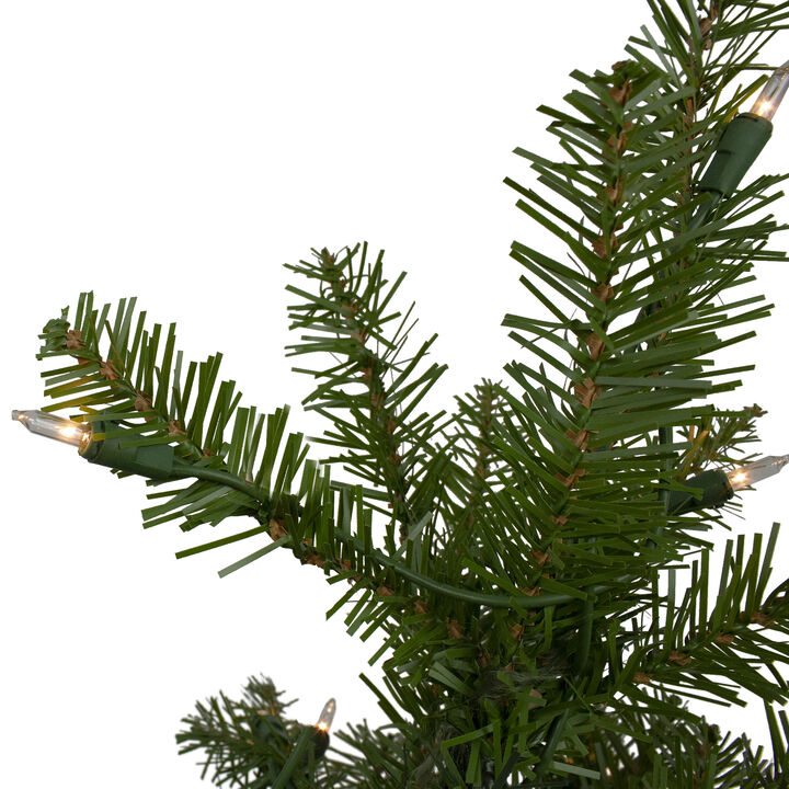 7.5' Pre-Lit Full Northern Pine Artificial Christmas Tree  Clear Lights