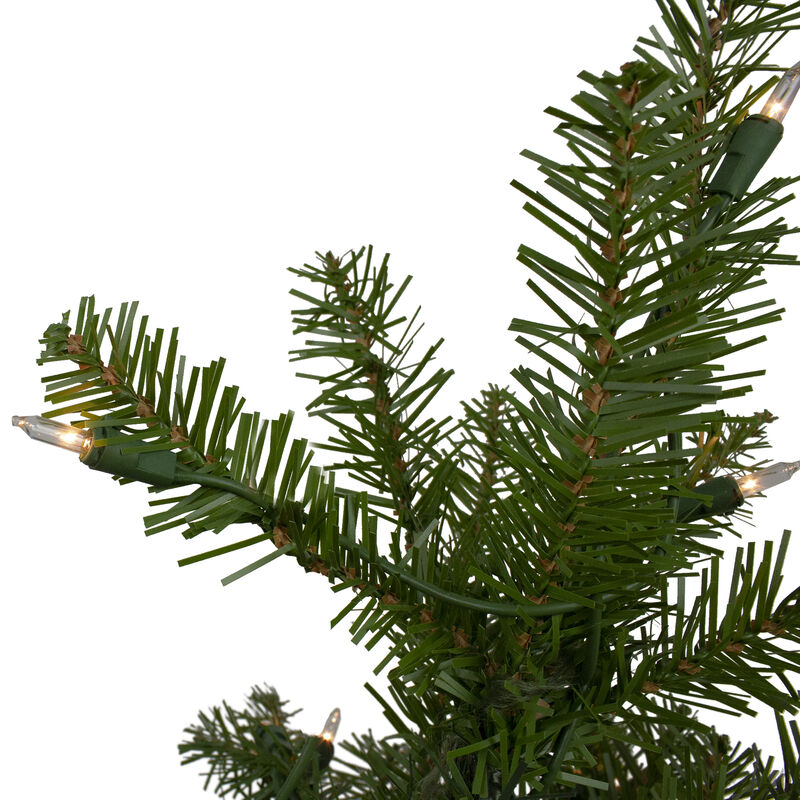 7.5' Pre-Lit Full Northern Pine Artificial Christmas Tree  Clear Lights