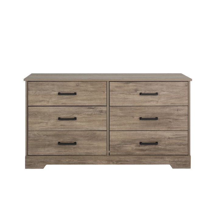 Prepac Dresser, Brown Dresser for Bedroom, Chest of Drawers with 6 Drawers