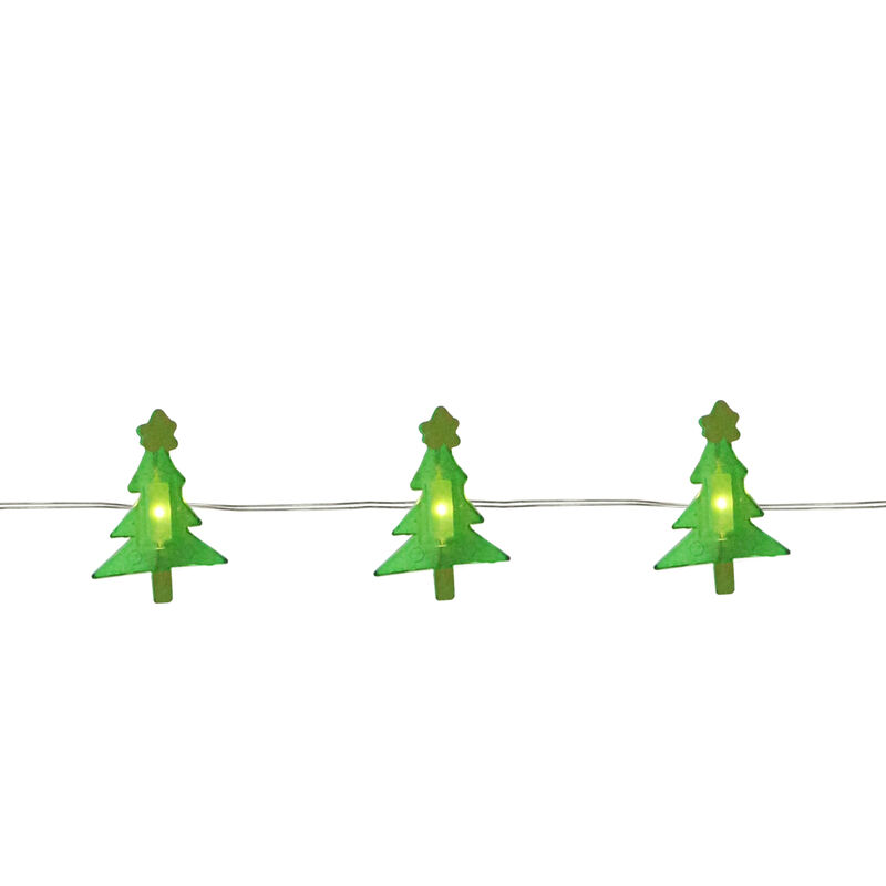 20-Count Warm White LED Christmas Tree Fairy Lights - 6ft  Silver Copper Wire