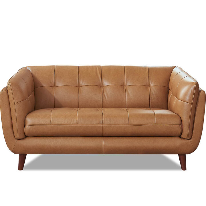 Solana Top Grain Leather Loveseat