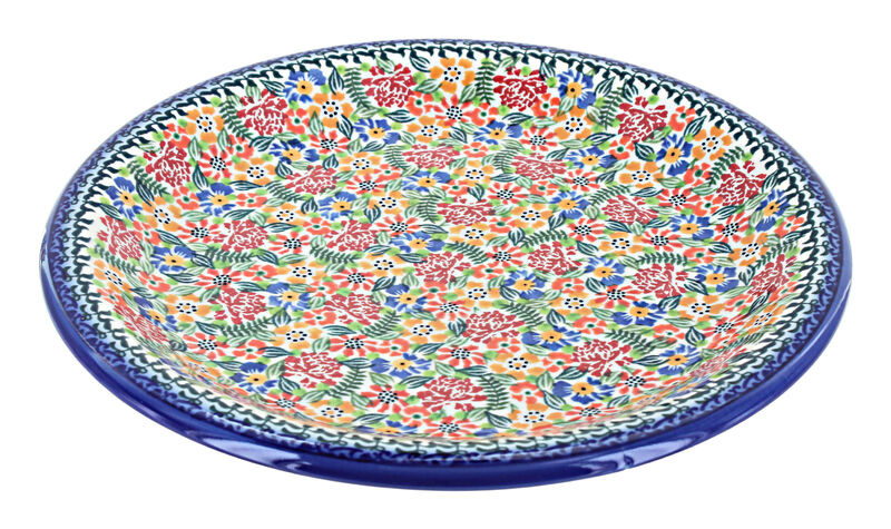 Blue Rose Polish Pottery Hannah Dinner Plate