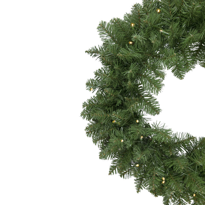 Pre-Lit Whitmire Pine Artificial Christmas Wreath - 24-Inch  Warm White LED Lights