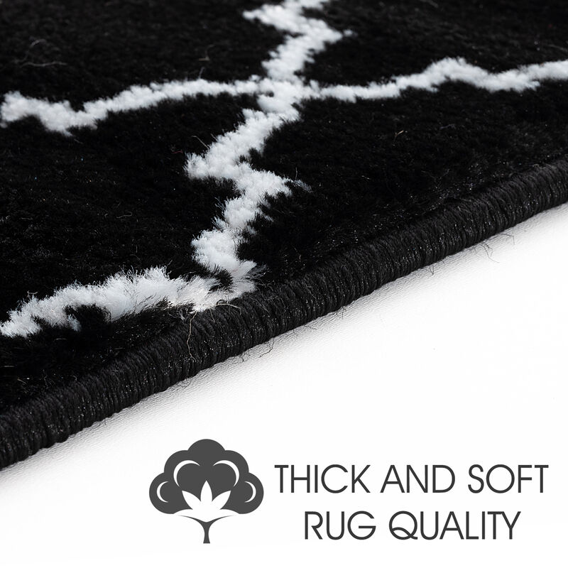 SUSSEXHOME Carpet Stair Treads Easy to Install with Double Adhesive Tape - Safe, 9" X 28" - Black
