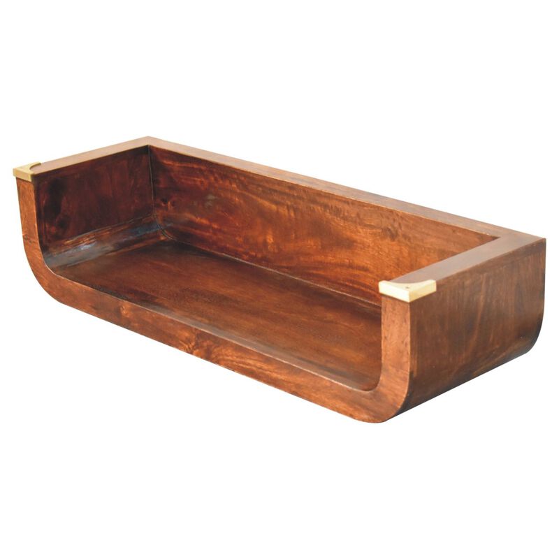 Artisan Furniture Solid Wood Indira California Walnut Floating Console Table
