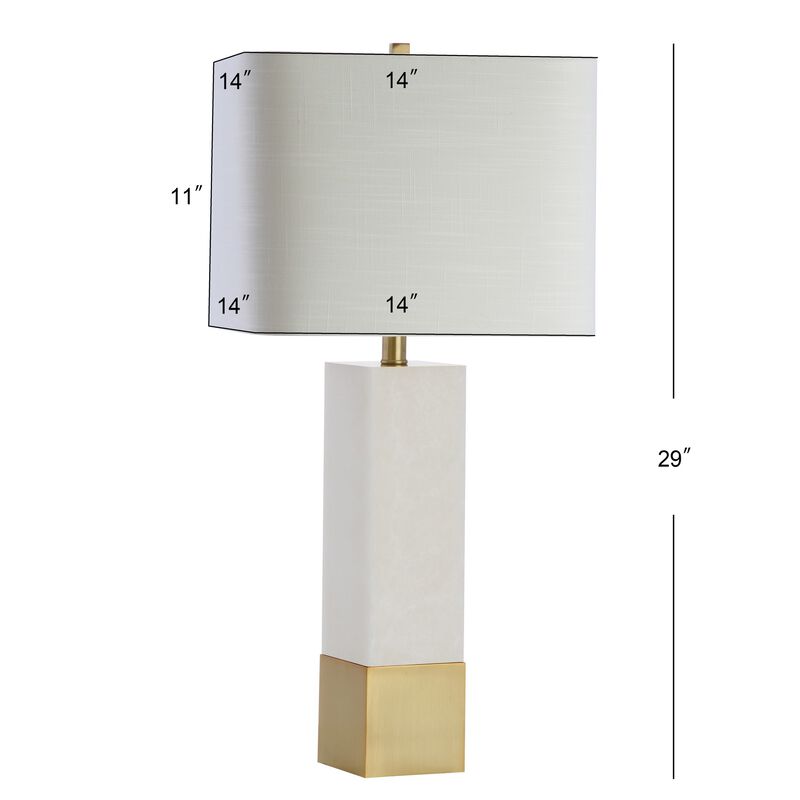 Jeffrey Metal/Marble LED Table Lamp