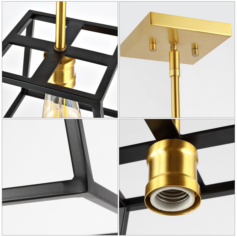 Girard 1-Light Farmhouse Industrial Iron LED Pendant
