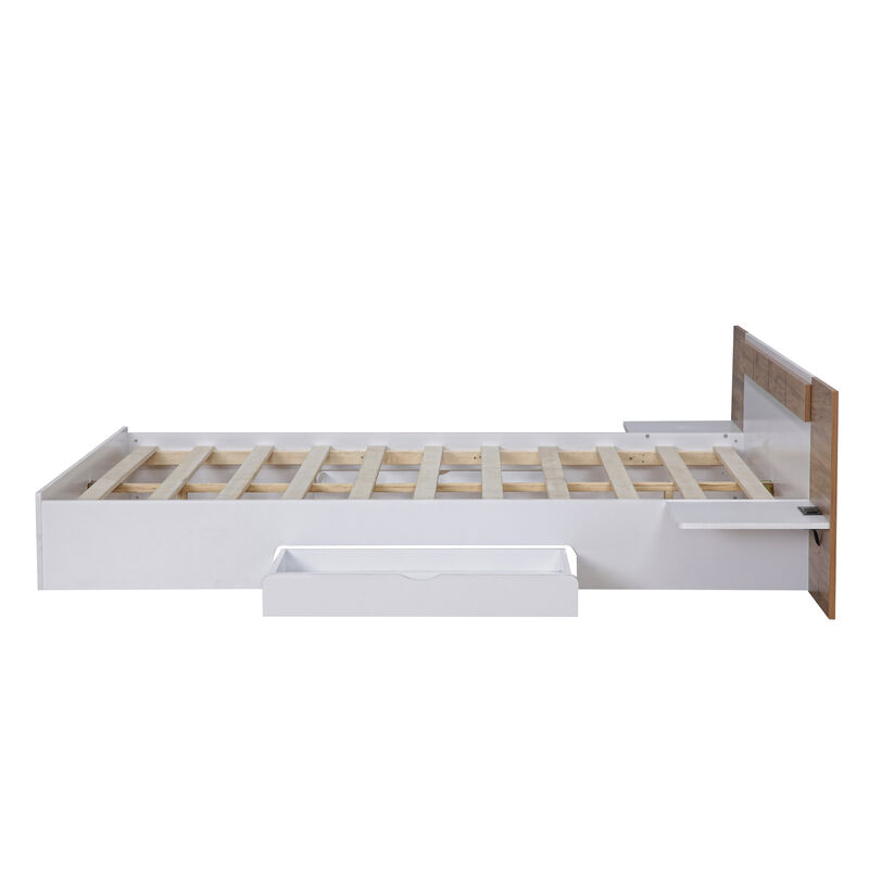 Streamdale Queen Platform Bed with Storage and USB
