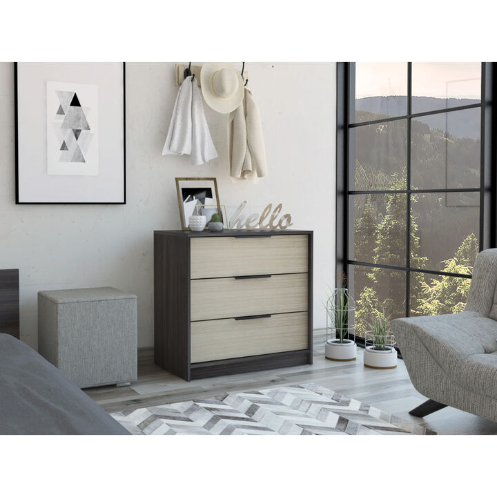 Kaia 3 Drawers Dresser, Superior Top - Black Pine