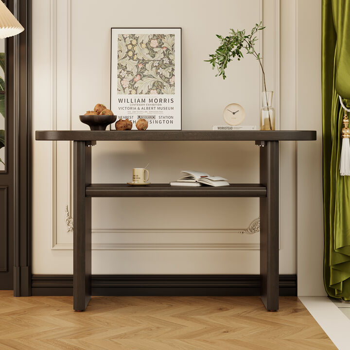 Merax Simple Style Console Table with Shelf
