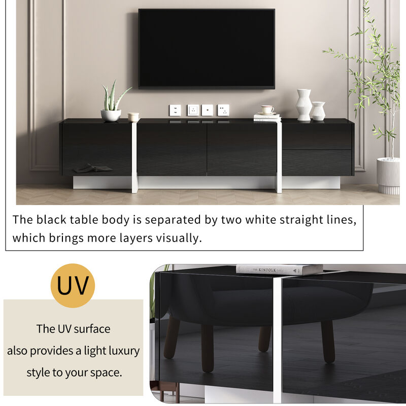 Modern Rectangle TV Stand for TVs Up To 80"