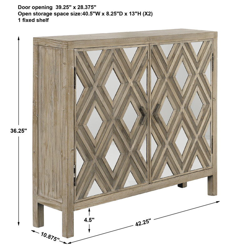 Tahira Mirrored Accent Cabinet
