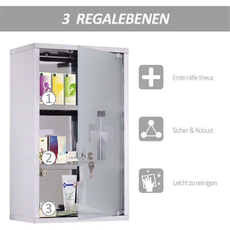 Compact Wall Storage Cabinet with Adjustable Shelves for Small Spaces