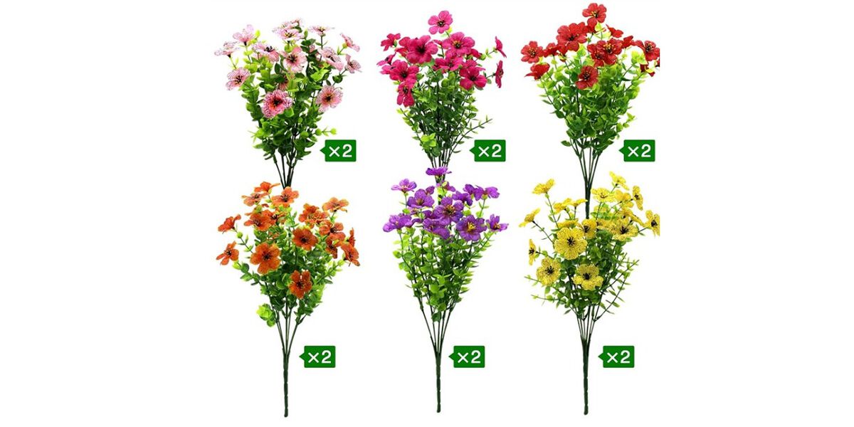 12 Bundles Spring Artificial for Outdoors Home Decor