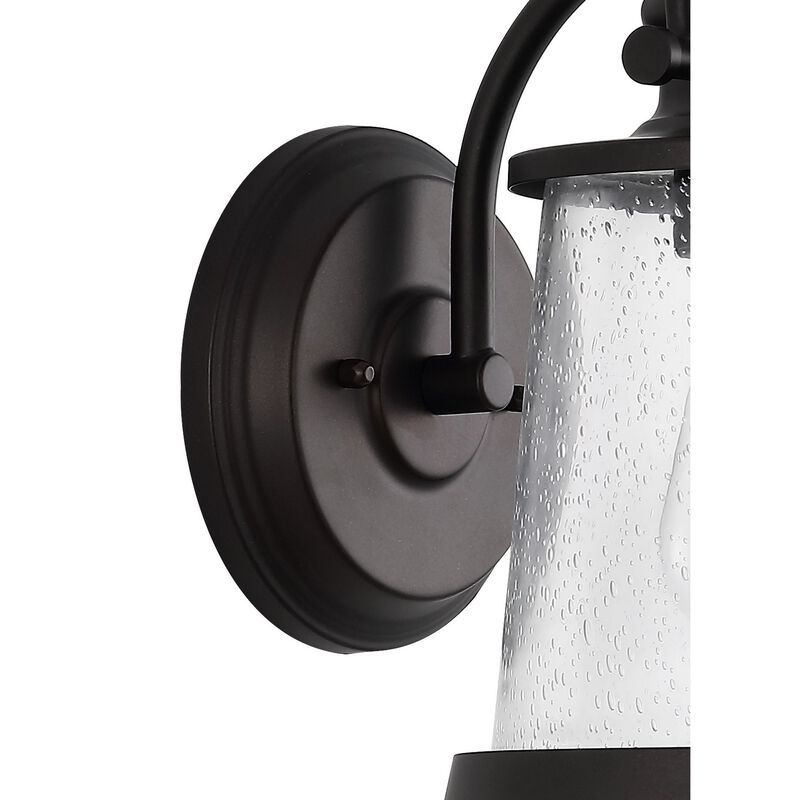 Marais Iron/Seeded Glass Vintage Rustic LED Outdoor Sconce