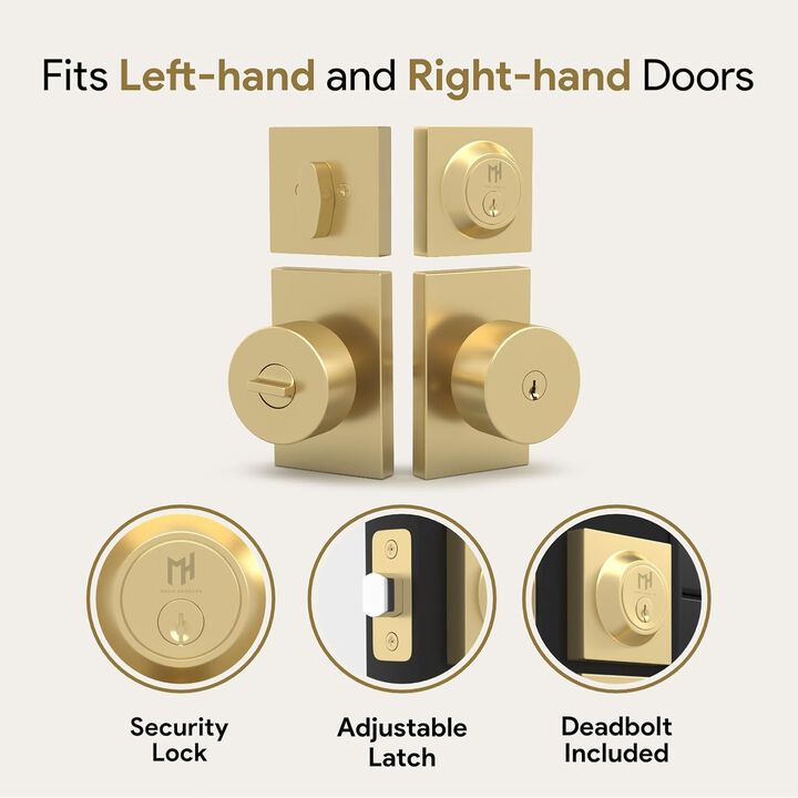 Mega Handles | Laura Knob and Deadbolt Combo