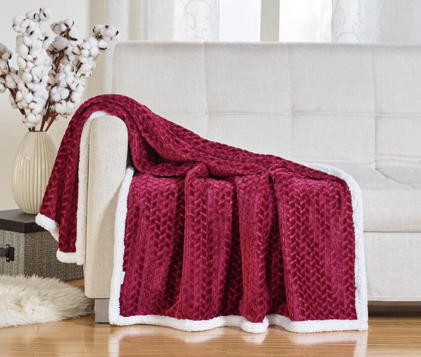 Soft Braided and Comfortable Plush All Season Sherpa 50" X 60"