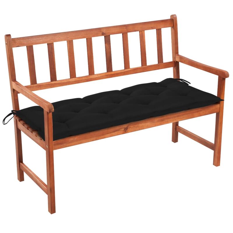 vidaXL Garden Bench with Cushion 47.2" Solid Acacia Wood
