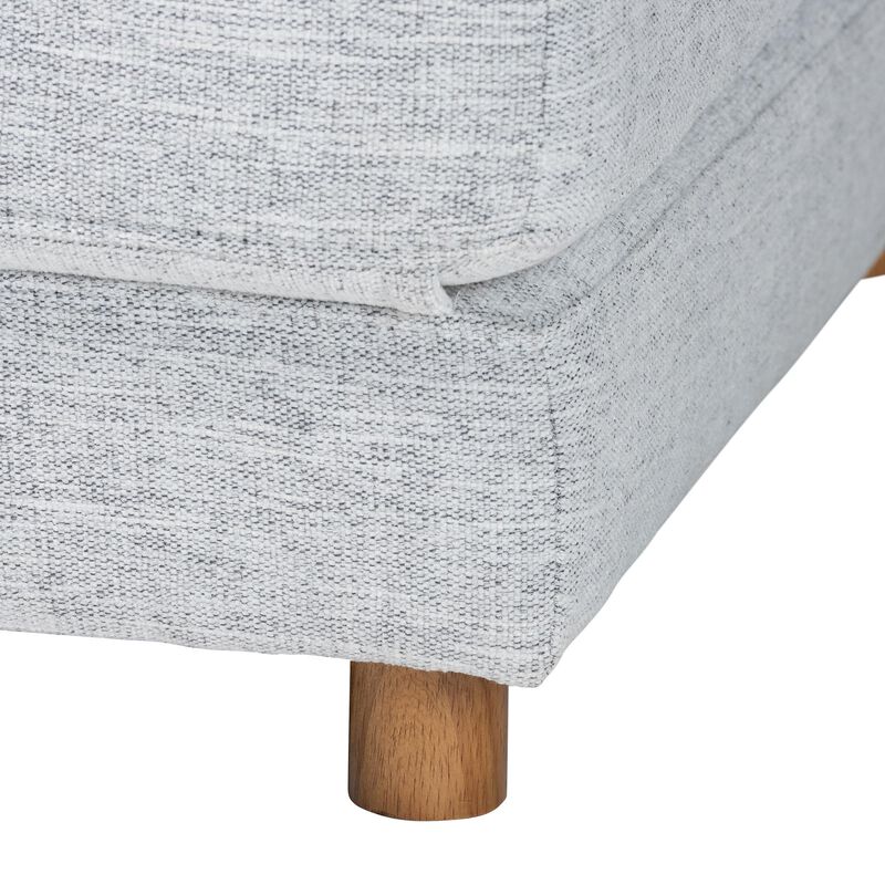 Baxton Studio Sabriel Modern Light Grey Fabric Convertible Sleeper Ottoman