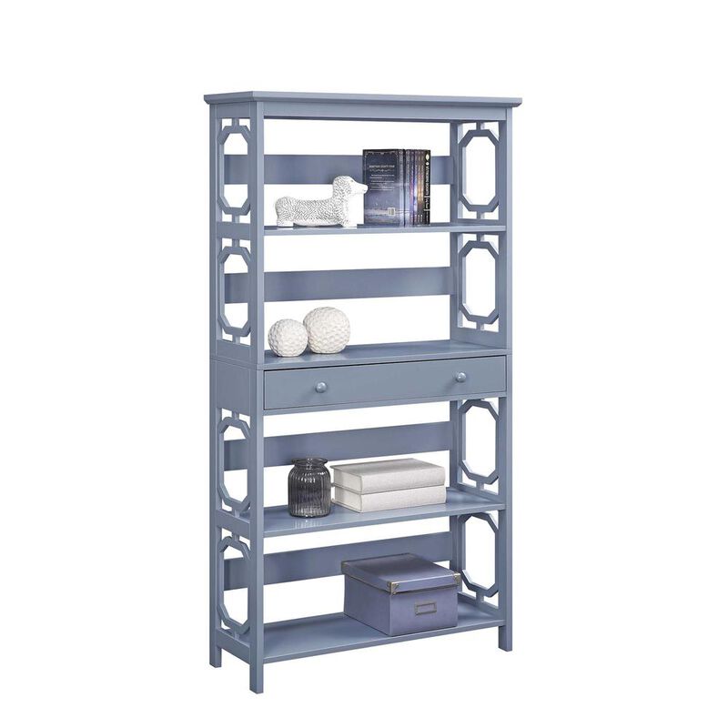 Convenience Concepts Omega 5 Tier Bookcase with Drawer
