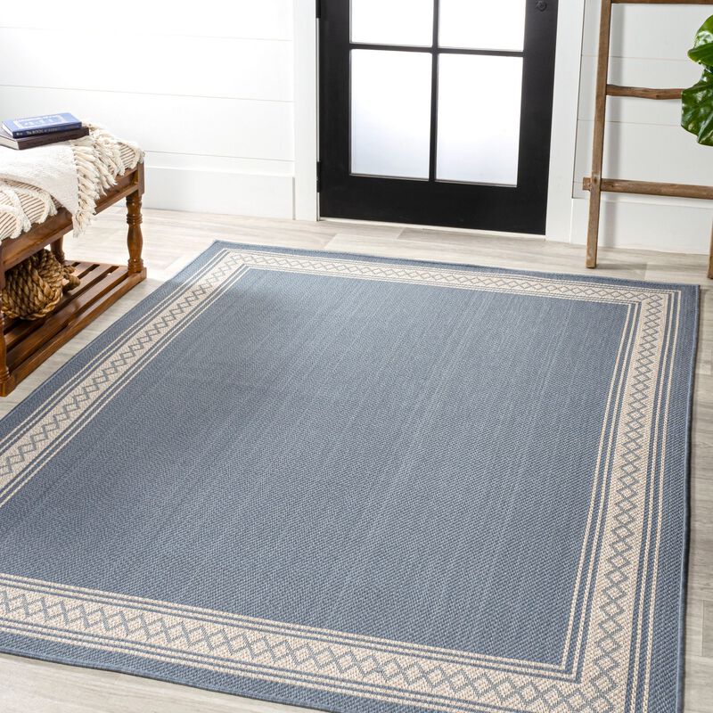 Lucia Classic Diamond Border Indoor/Outdoor Area Rug