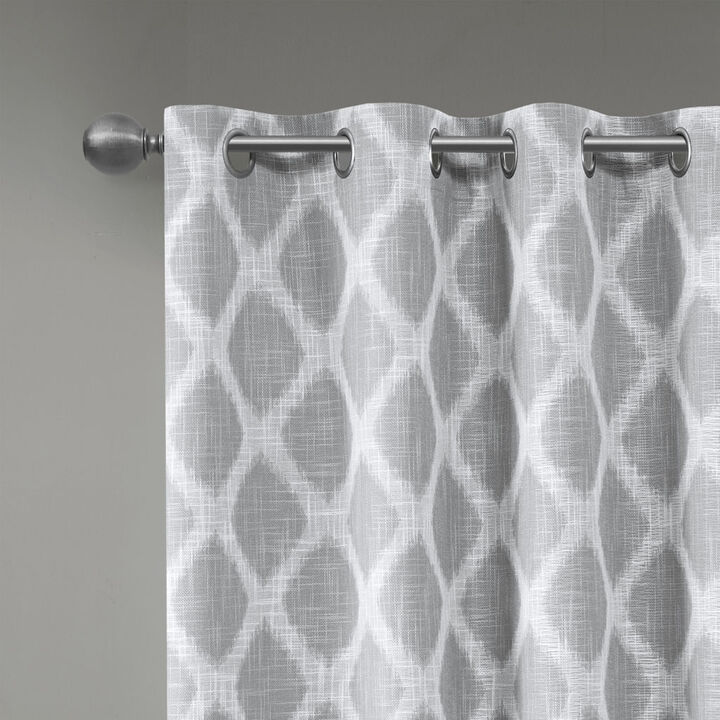 Gracie Mills Zinnia Contemporary Ikat Printed Blackout Curtain Panel - 50x84"