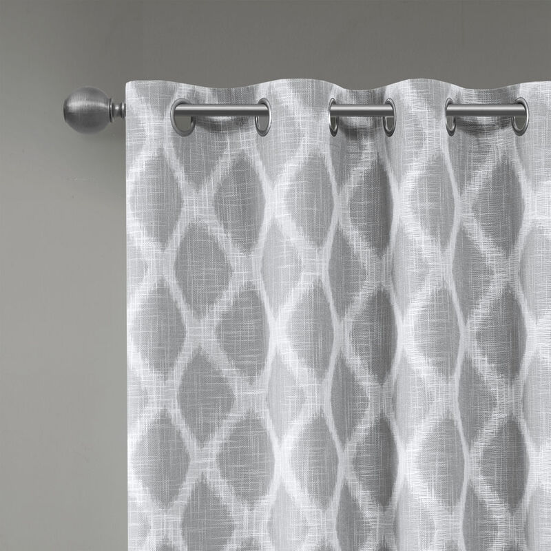 Gracie Mills Zinnia Contemporary Ikat Printed Blackout Curtain Panel - 50x84"